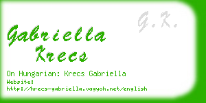 gabriella krecs business card